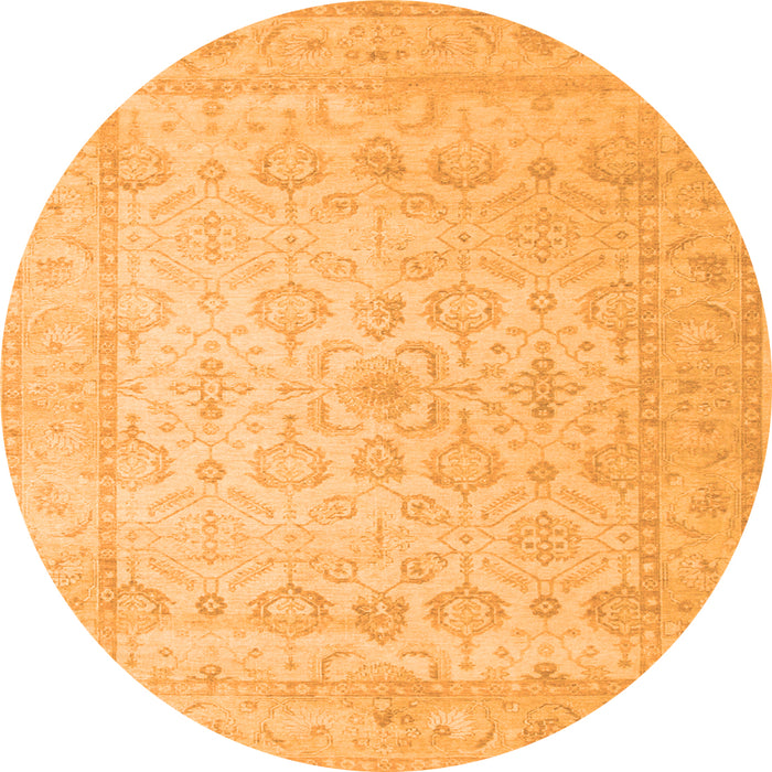 Machine Washable Oriental Orange Traditional Area Rugs, wshtr1335org