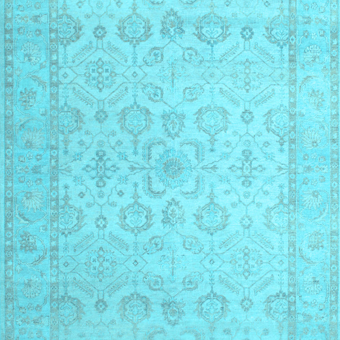 Machine Washable Oriental Light Blue Traditional Rug, wshtr1335lblu