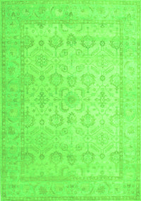 Oriental Green Traditional Rug, tr1335grn