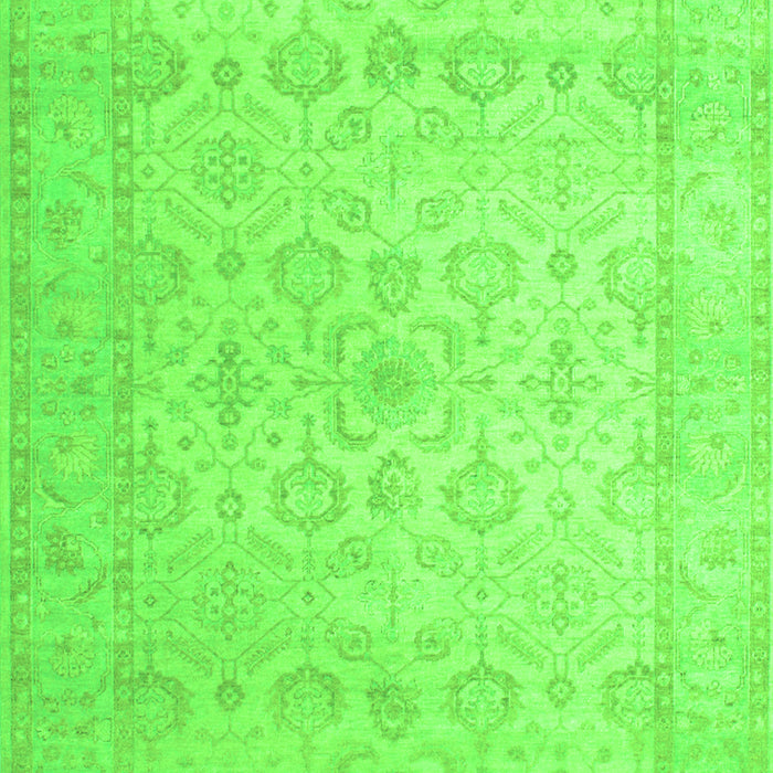 Oriental Green Traditional Rug, tr1335grn