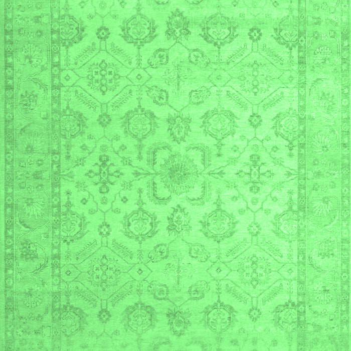 Machine Washable Oriental Emerald Green Traditional Area Rugs, wshtr1335emgrn