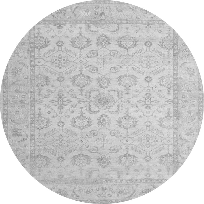 Square Oriental Gray Traditional Rug, tr1335gry