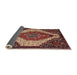 Sideview of Traditional Saffron Red Persian Rug, tr1336