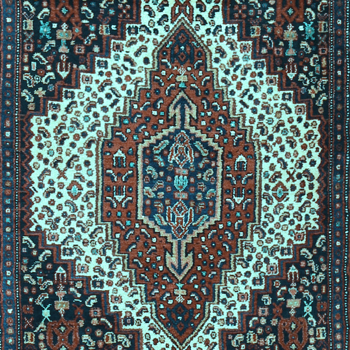 Machine Washable Persian Light Blue Traditional Rug, wshtr1336lblu