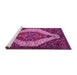 Sideview of Machine Washable Persian Pink Traditional Rug, wshtr1336pnk