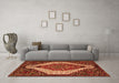 Machine Washable Persian Orange Traditional Area Rugs in a Living Room, wshtr1336org