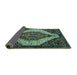 Sideview of Persian Turquoise Traditional Rug, tr1336turq