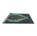 Sideview of Machine Washable Persian Light Blue Traditional Rug, wshtr1336lblu