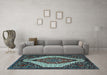 Machine Washable Persian Light Blue Traditional Rug in a Living Room, wshtr1336lblu