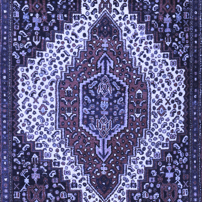 Machine Washable Persian Blue Traditional Rug, wshtr1336blu