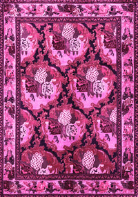 Animal Pink Traditional Rug, tr1337pnk