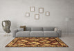 Machine Washable Animal Brown Traditional Rug in a Living Room,, wshtr1337brn