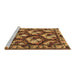 Sideview of Machine Washable Animal Brown Traditional Rug, wshtr1337brn