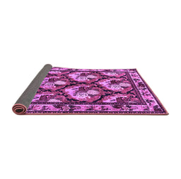 Sideview of Animal Purple Traditional Rug, tr1337pur