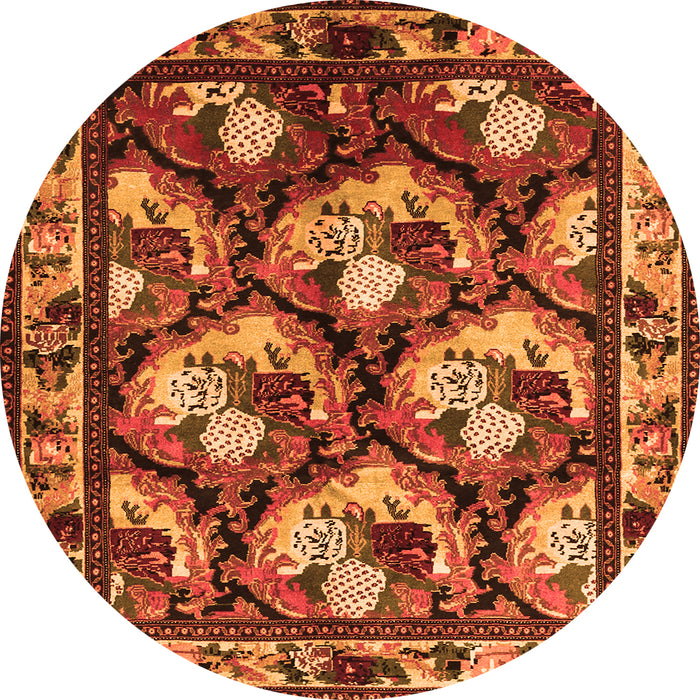 Square Animal Orange Traditional Rug, tr1337org