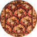 Square Animal Orange Traditional Rug, tr1337org