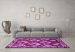 Machine Washable Animal Purple Traditional Area Rugs in a Living Room, wshtr1337pur