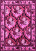 Machine Washable Animal Pink Traditional Rug, wshtr1337pnk