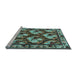 Sideview of Machine Washable Animal Light Blue Traditional Rug, wshtr1337lblu