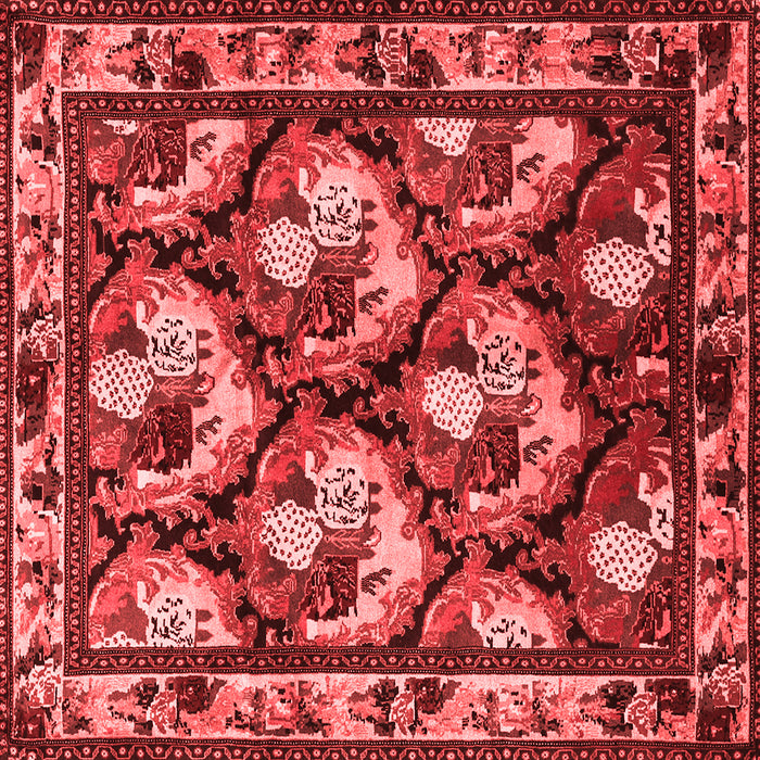 Animal Red Traditional Rug, tr1337red