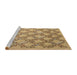 Sideview of Machine Washable Traditional Light Brown Rug, wshtr1338