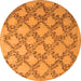 Square Persian Orange Traditional Rug, tr1338org