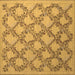 Square Machine Washable Persian Brown Traditional Rug, wshtr1338brn