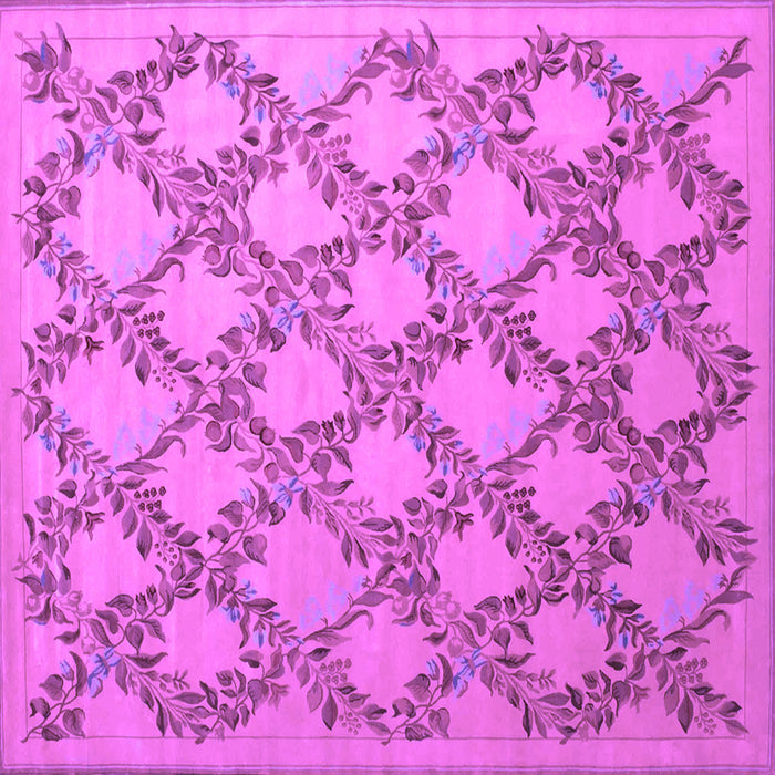 Square Persian Purple Traditional Rug, tr1338pur