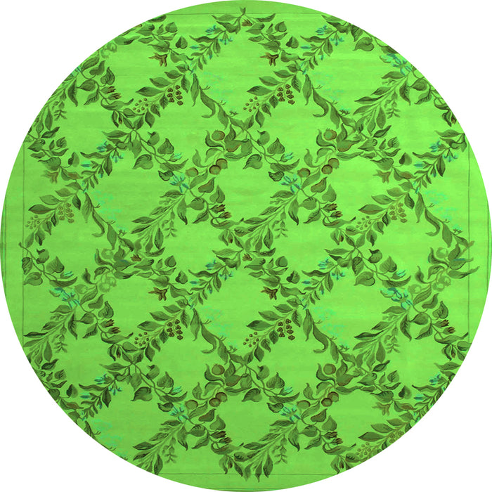 Machine Washable Persian Green Traditional Area Rugs, wshtr1338grn