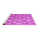 Sideview of Machine Washable Persian Purple Traditional Area Rugs, wshtr1338pur