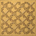 Square Persian Brown Traditional Rug, tr1338brn
