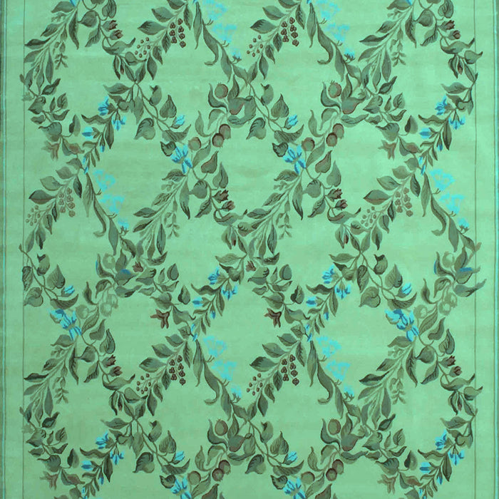 Machine Washable Persian Turquoise Traditional Area Rugs, wshtr1338turq