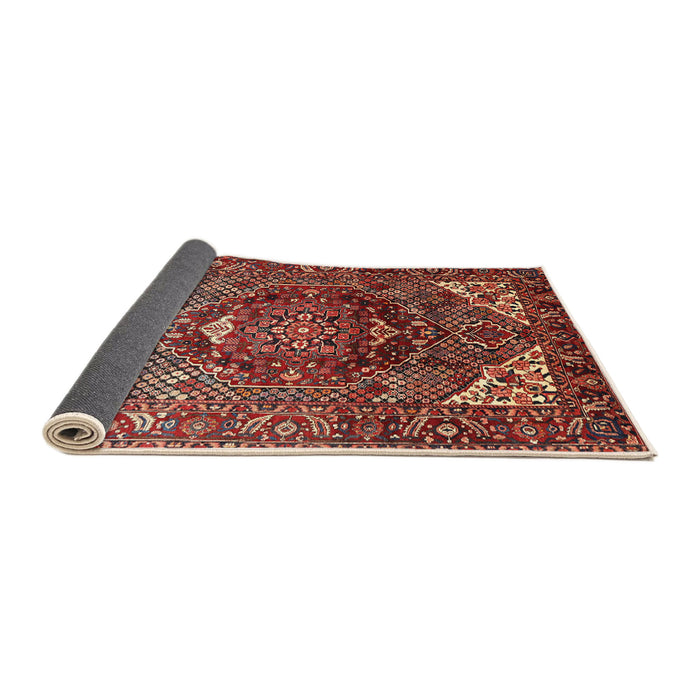 Sideview of Traditional Orange Salmon Pink Persian Rug, tr1339