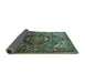 Sideview of Persian Turquoise Traditional Rug, tr1339turq