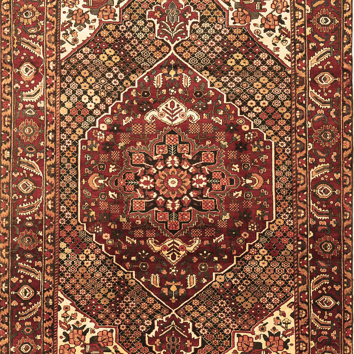 Machine Washable Persian Brown Traditional Rug, wshtr1339brn