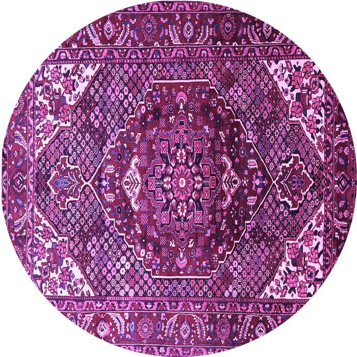 Round Persian Purple Traditional Rug, tr1339pur