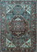 Machine Washable Persian Light Blue Traditional Rug, wshtr1339lblu