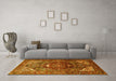 Machine Washable Persian Yellow Traditional Rug in a Living Room, wshtr1339yw