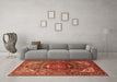 Machine Washable Persian Orange Traditional Area Rugs in a Living Room, wshtr1339org