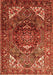 Serging Thickness of Machine Washable Persian Orange Traditional Area Rugs, wshtr1339org