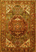 Machine Washable Persian Yellow Traditional Rug, wshtr1339yw