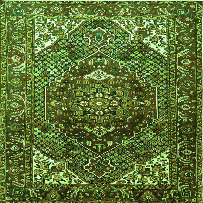 Serging Thickness of Persian Green Traditional Rug, tr1339grn