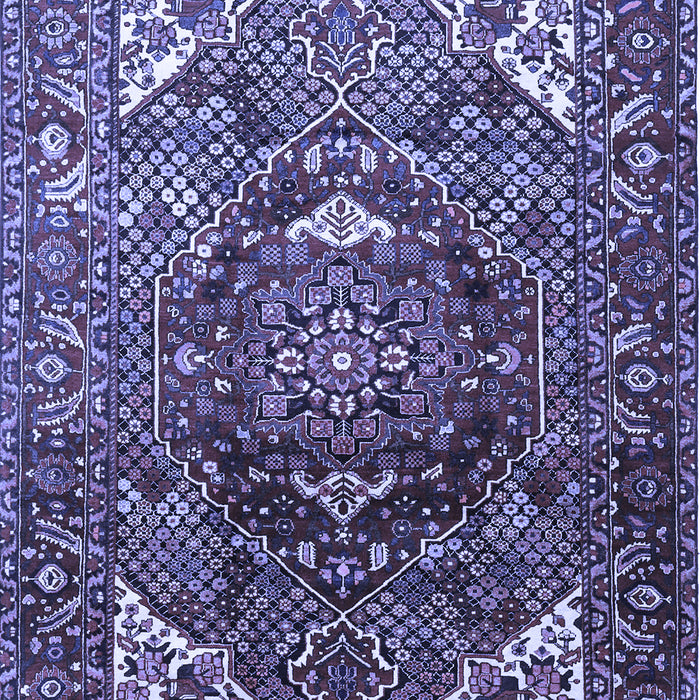 Machine Washable Persian Blue Traditional Rug, wshtr1339blu