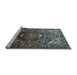 Sideview of Machine Washable Persian Light Blue Traditional Rug, wshtr1339lblu