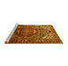 Sideview of Machine Washable Persian Yellow Traditional Rug, wshtr1339yw