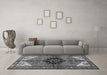 Machine Washable Persian Gray Traditional Rug in a Living Room,, wshtr133gry