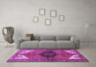 Machine Washable Persian Purple Traditional Area Rugs in a Living Room, wshtr133pur