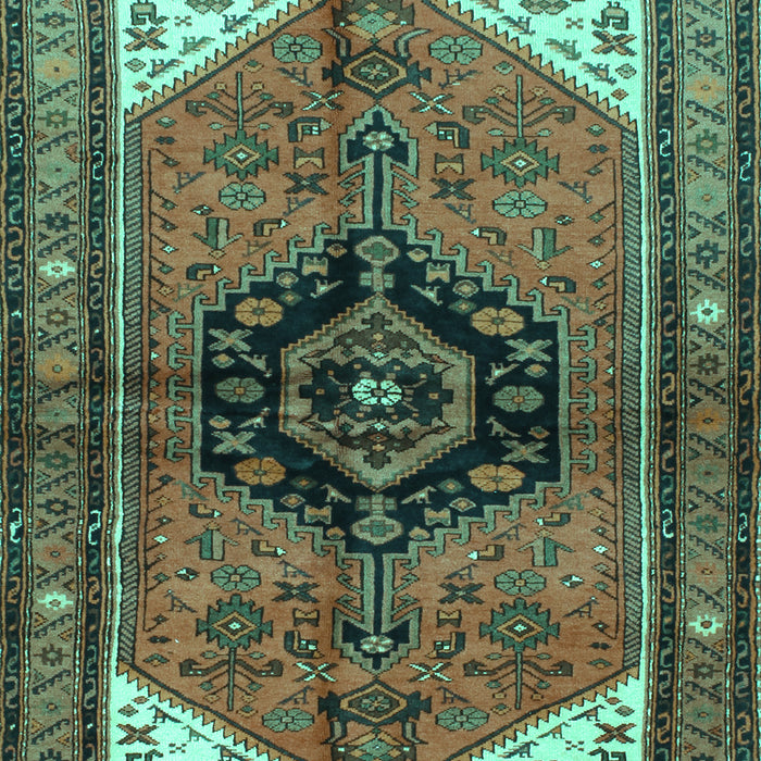Machine Washable Persian Turquoise Traditional Area Rugs, wshtr133turq