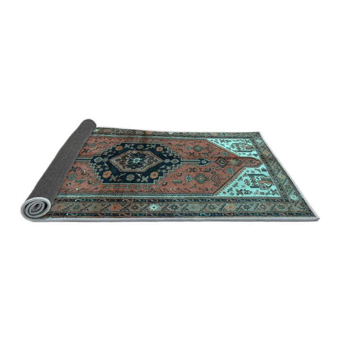 Sideview of Persian Light Blue Traditional Rug, tr133lblu