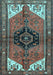 Machine Washable Persian Light Blue Traditional Rug, wshtr133lblu